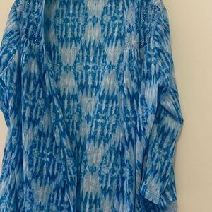 Sag Harbor Vibrant Blue Tie-Dye Top